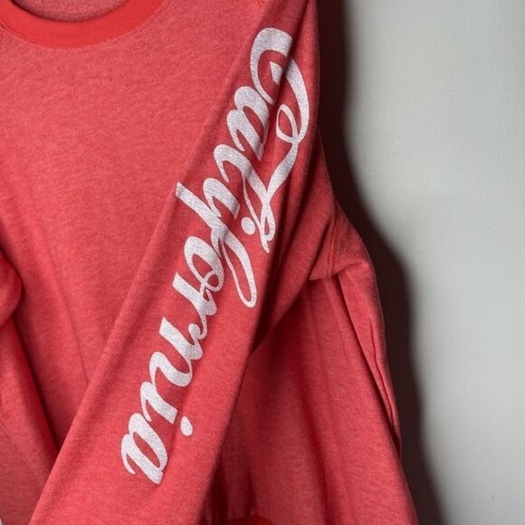 PROJECT SOCIAL T Womens Red California Sweatshirt EUC Lightweight Fleece Small S - Picture 4 of 10